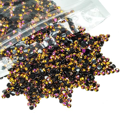Vista 125 de 3000 diamantes de imitación de resina Peacok AB de 0.197 pulgadas para manualidades, diamantes de imitación de gelatina AB verde oscuro AB a granel