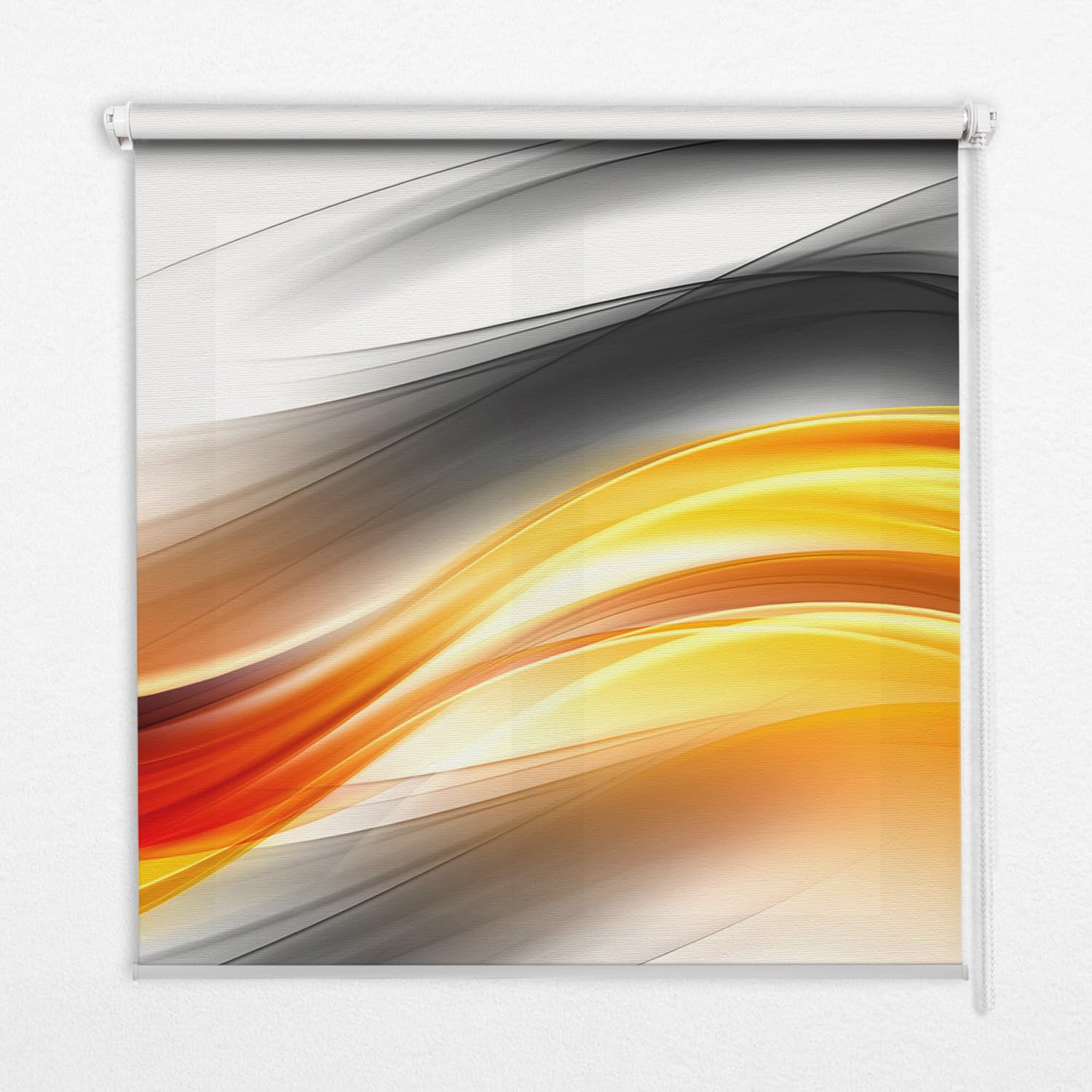Store occultant sans perçage blocage lumière vagues oranges 60x180