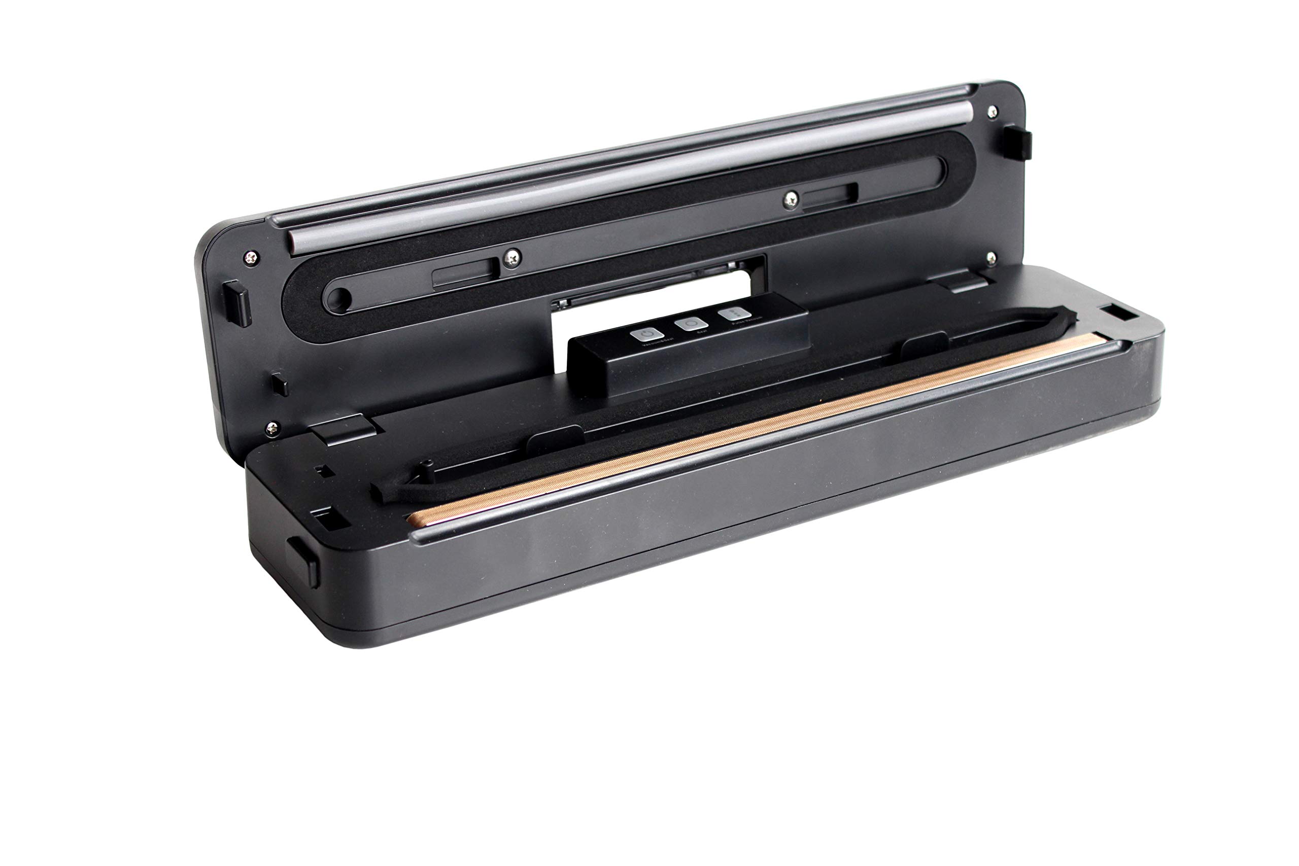 Maxxo VM Compact Macchina per Sottovuoto Automatico con 3 Sacchetti di Plastica Professionali Sigillatore per Alimenti Compatto per la Casa Vacuum Sealer 9 l/min 1.3 kg