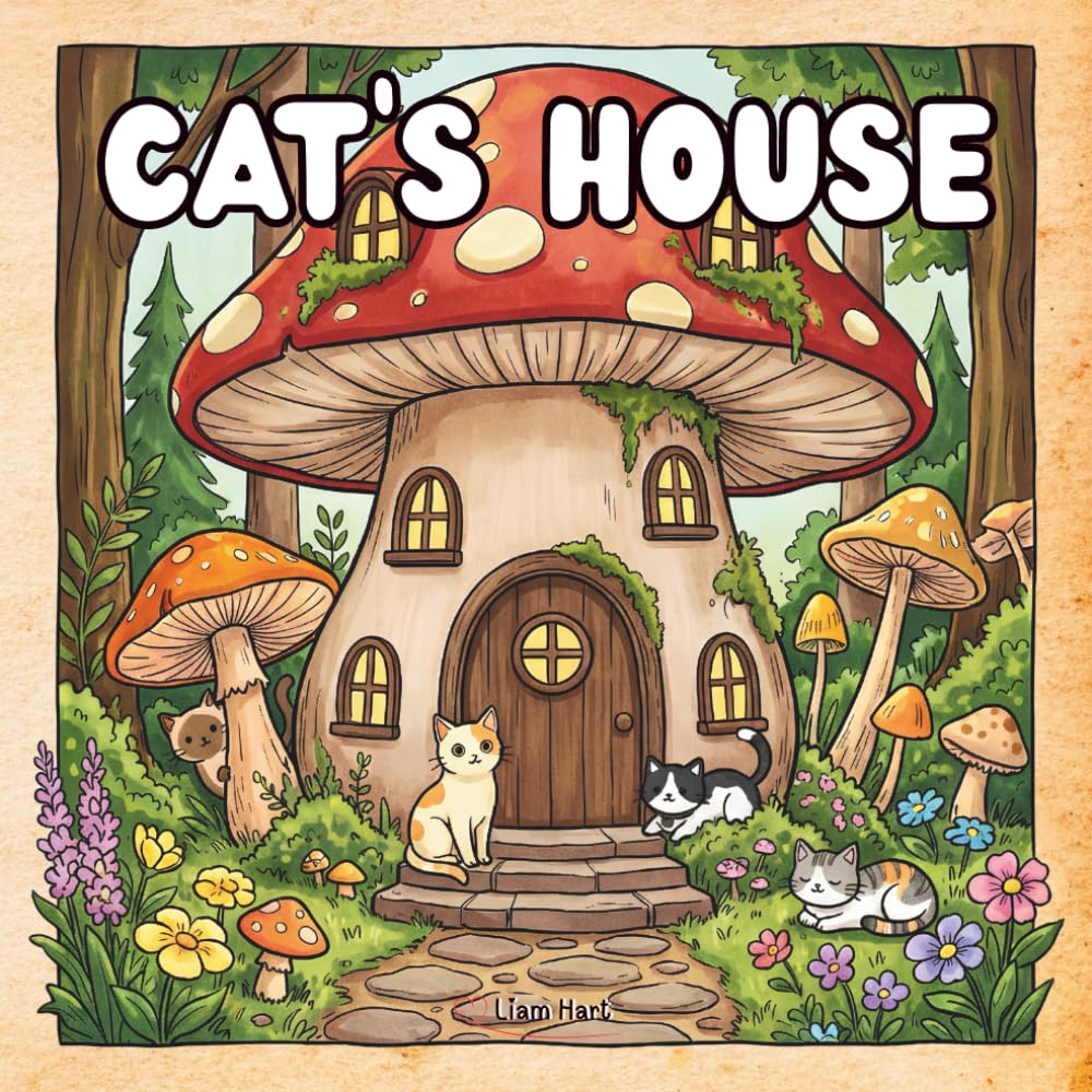 Cozy Cat’s House: A Cozy Whimsical Coloring Book for Relaxation and Stress Relief Featuring Charming Cat Homes for Adults and Teens (Ages 15+) (Cozy Cat Coloring Book Series)