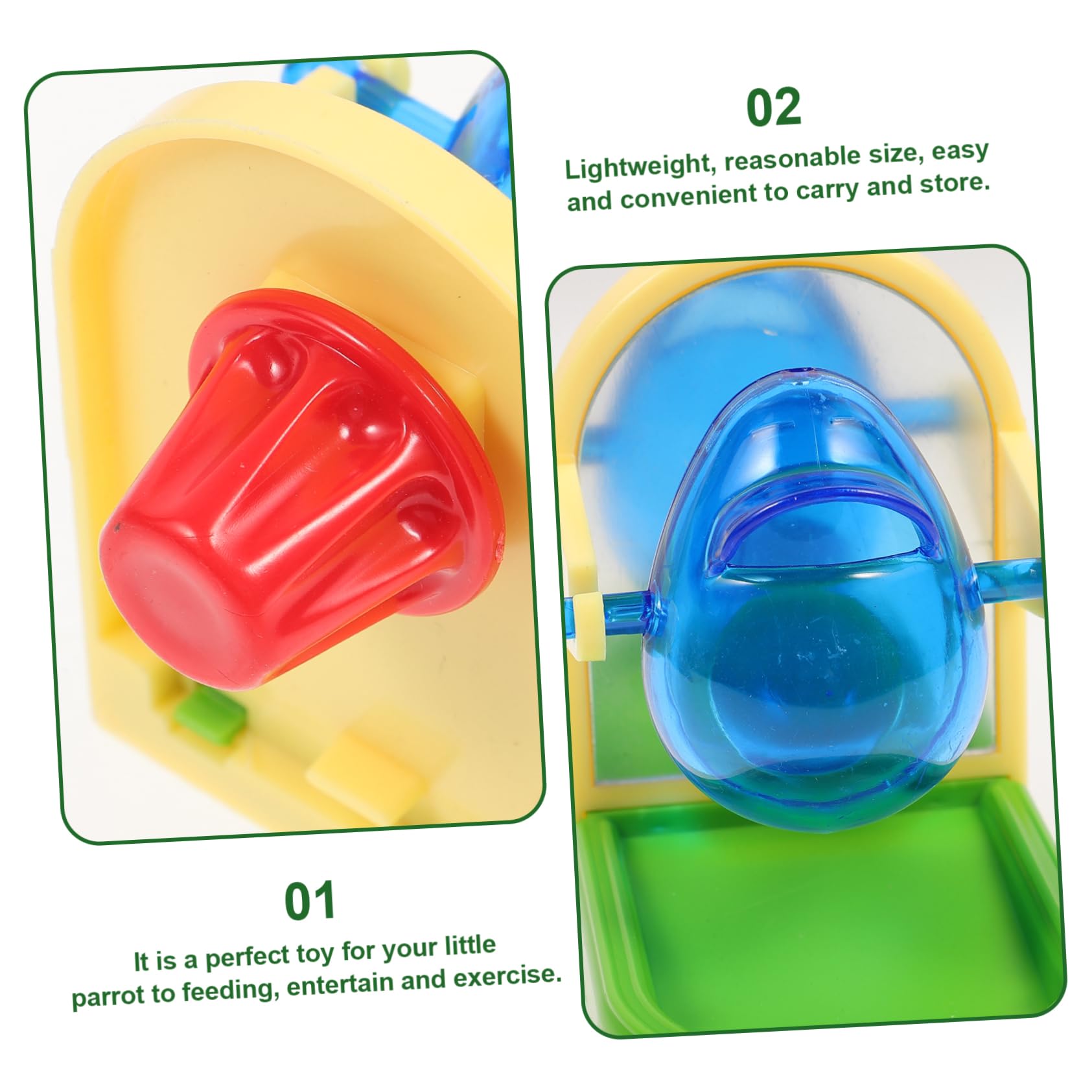 Toyvian Juguete Educativo para Loros y Simple en Estructura, Diseñado para Entrenamiento y Entretenimiento de Pájaros Material Metálico y Plástico Color Aleatorio