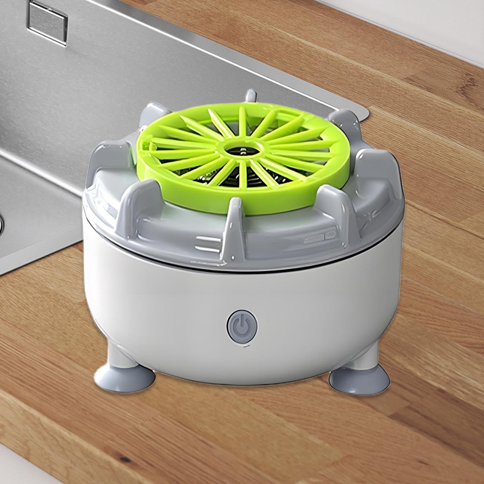 Fruit and Vegetable Washer, Automatic Cleaning Machine with Smart Technology, Multi-Purpose Food Purifier and Produce Cleaner for Lettuce, Salad, Eggs, Strawberries, White Gray