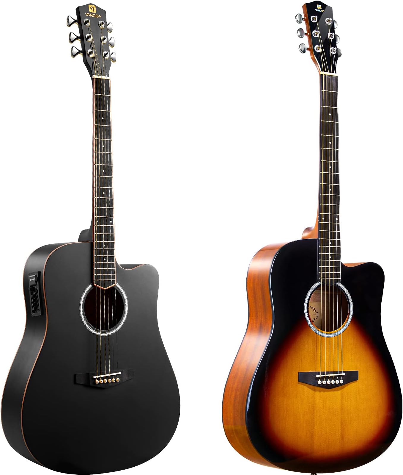 Amazon.com: Full Size 41 Inch Acoustic Guitar Cutaway and Acoustic ...
