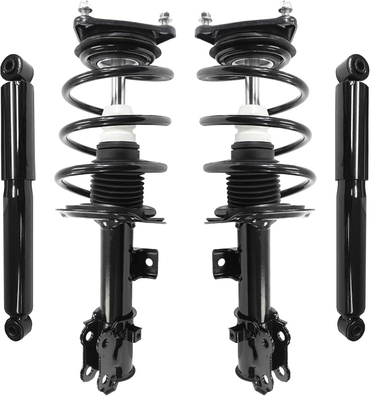 Kit completo de suspensão com amortecedores e conjuntos de suspensão Unity para Kia Forte 2014–2017 – 4 peças
