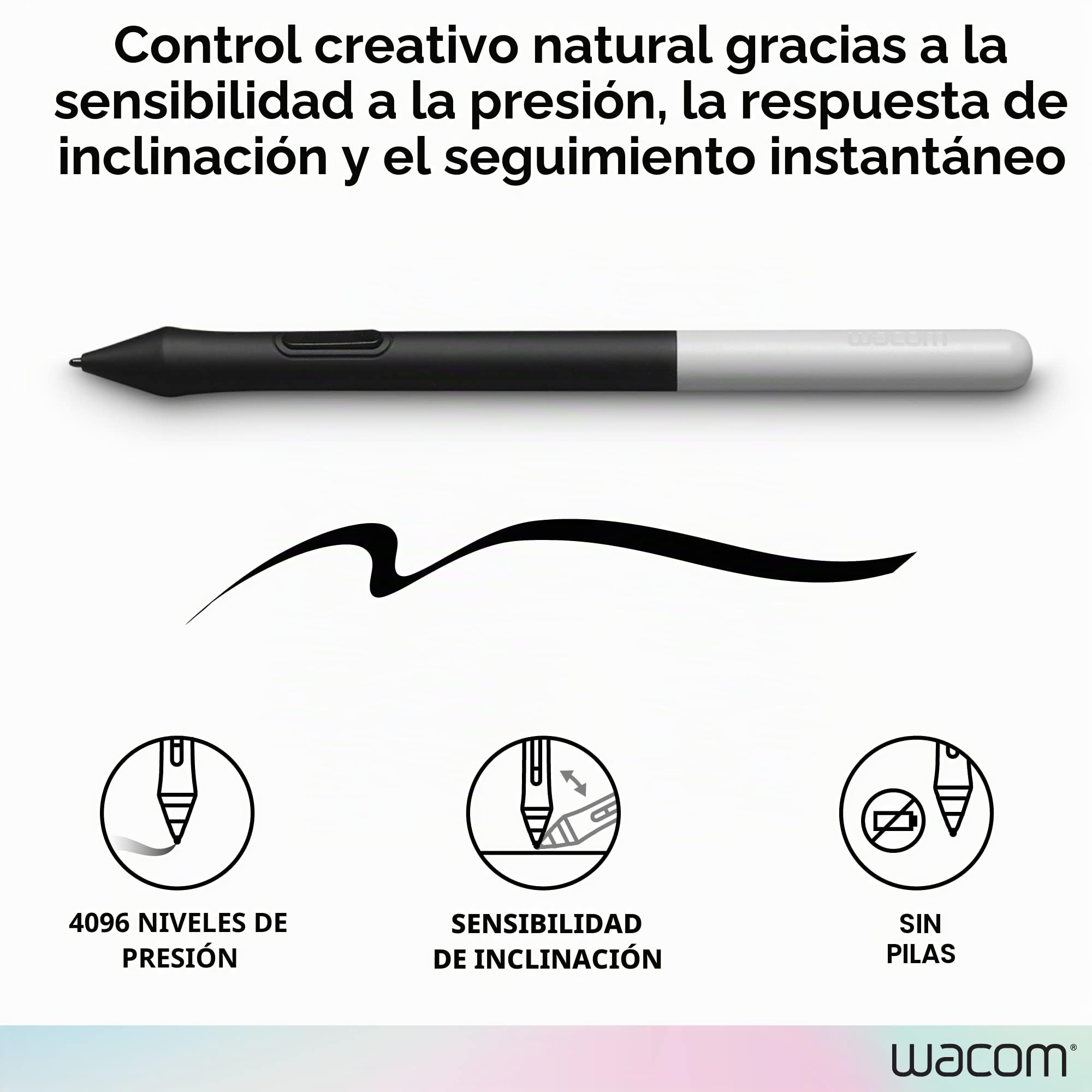 Wacom Un bolígrafo CP91300B2Z para Pantalla Creativa Wacom One