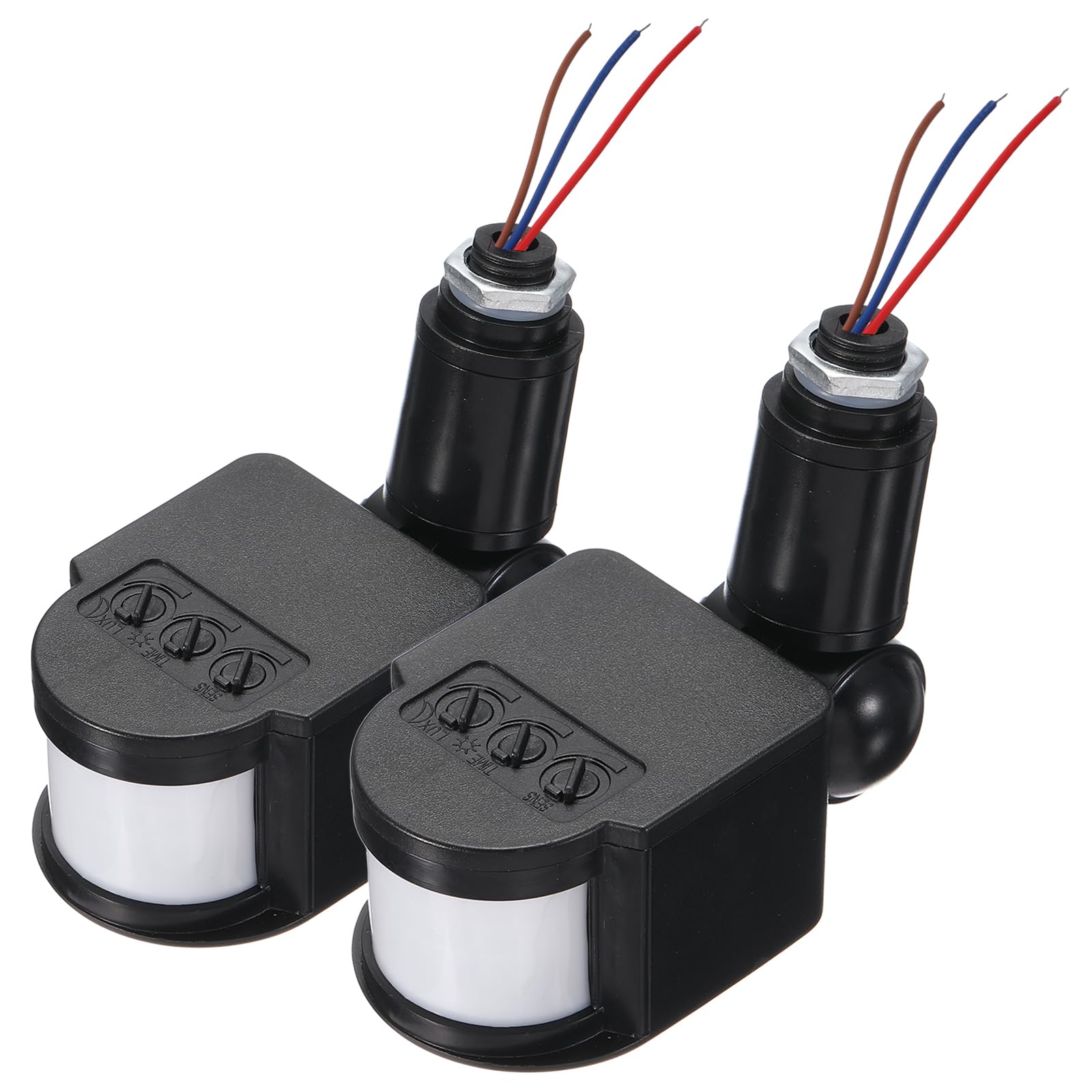 VIAPUICE Outdoor Motion Sensor, 2Pcs Infrared PIR Motion Detector - Black