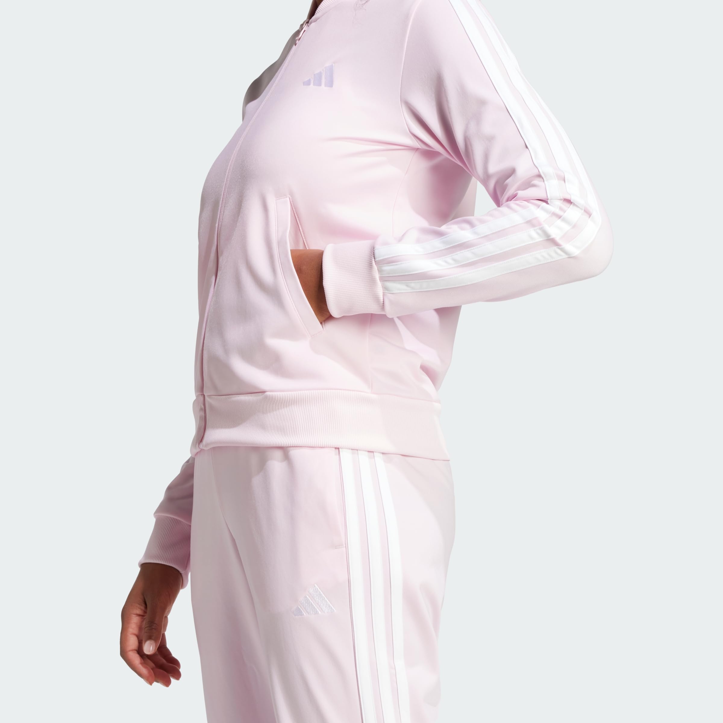 adidas Kobiety ESSENTIALS 3-STRIPES TRACKSUIT, clear pink, M