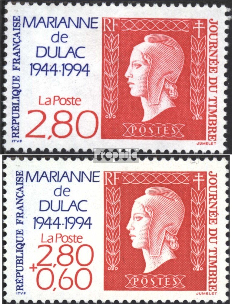 Frankreich Briefmarkenset: Tag Der Briefmarke 1994 | 3010C-3011C Komplett Postfrisch MNH | Prophila Collection