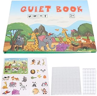 SALALIS Kid Quiet Learning Book Sticker Book Montessori Book, Preschool Learning Activities Book to Develop Learning Skills for Kids
