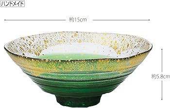Amazon｜東洋佐々木ガラス お皿 金箔鉢 金箔鉢 緑溜 12個セット 日本製