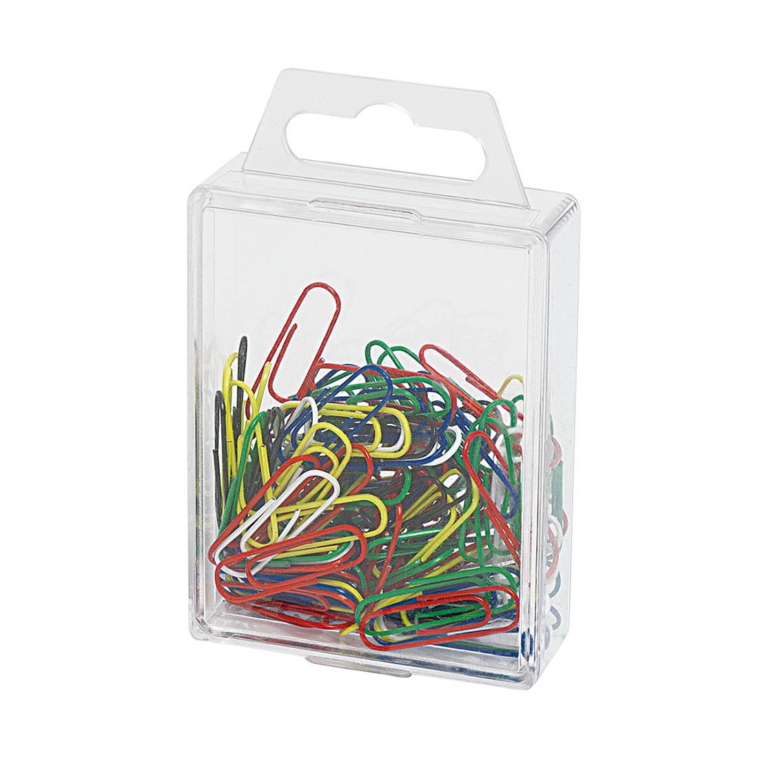 Wedo 901244200 Metal Plastic Coated Paper-Clips, 27 mm, Pack of 100 Assorted Colours