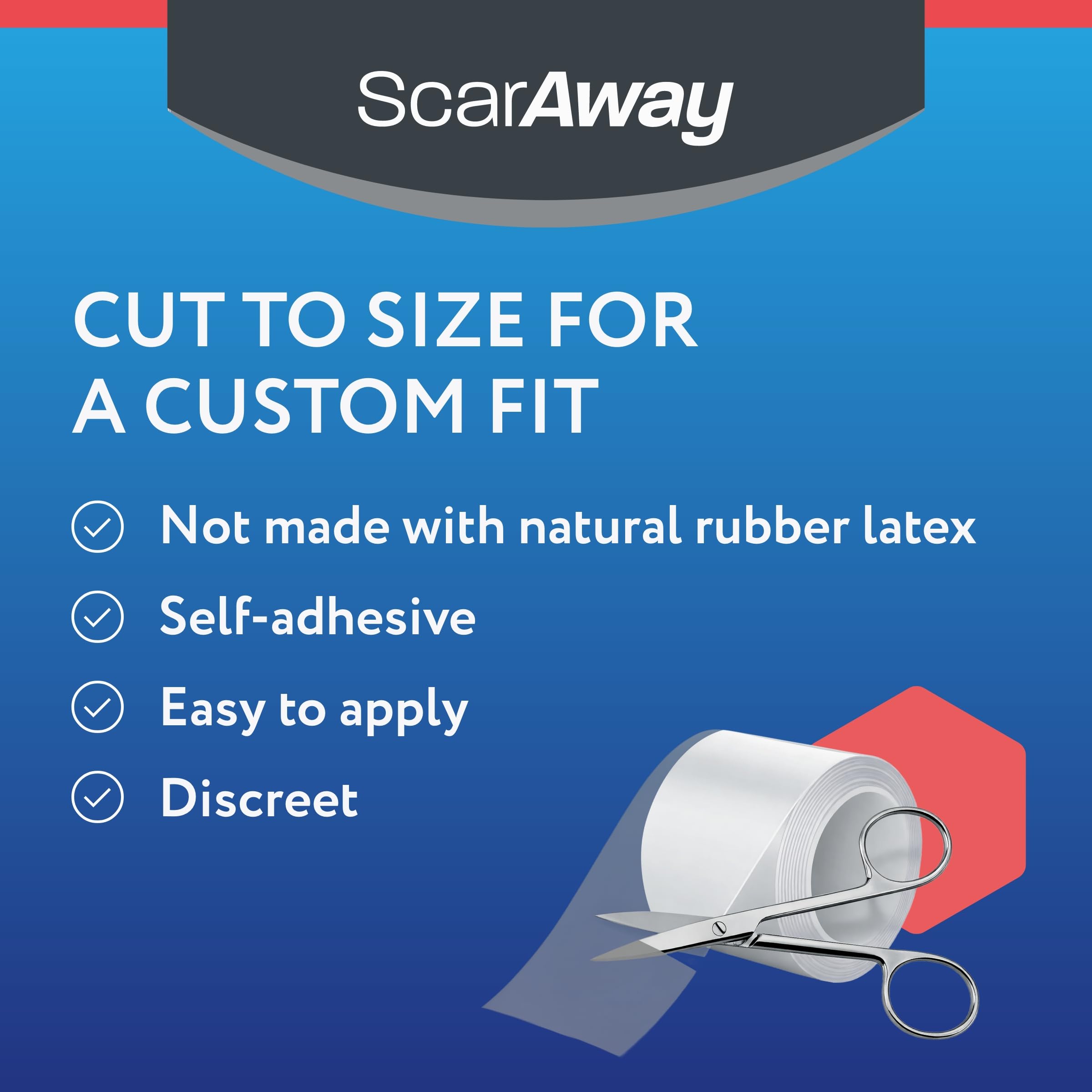 ScarAway Silicone Scar Tape - Reduce Scar Appearance -4