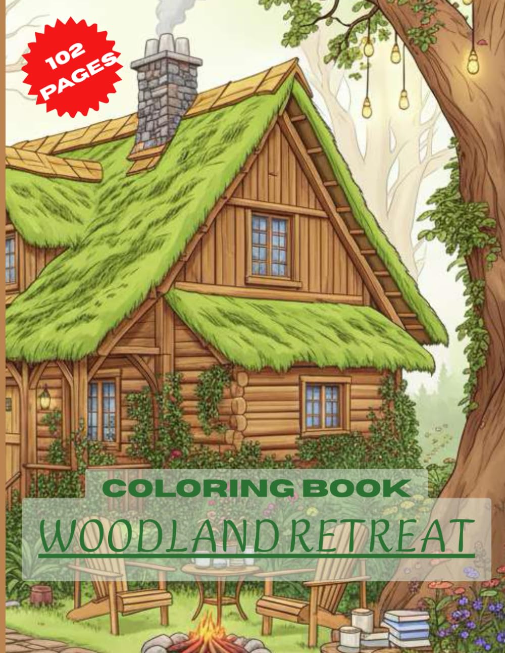 Woodland Retreat Coloring Book: 102 Pages of Serene, Peaceful Forest Retreats for Meditative Coloring (An Adult Coloring Book for Stress Relief and Relaxation)