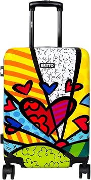 Britto 20 Inch Luggage Suitcase - Durable ABS & Polycarbonate Hard Shell, 360 Spinner Wheels, Built-In Combination Lock, Organized Interior - New Day Design