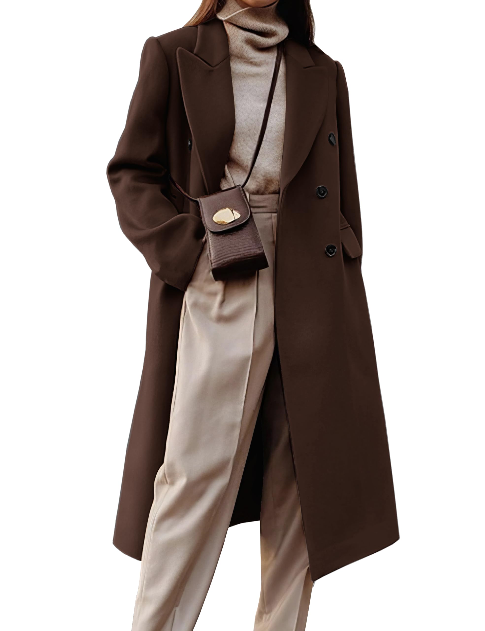 IDEALSANXUN Women's Long Wool Peacoat