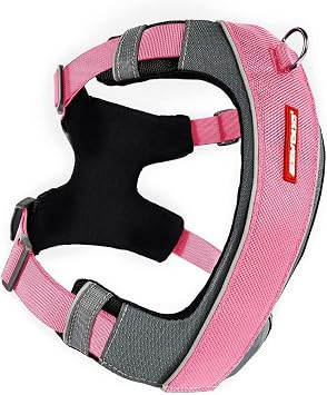 EzyDog X-Link Dog Harness, No Pull Design with Front D-Ring - X-Small, Pink