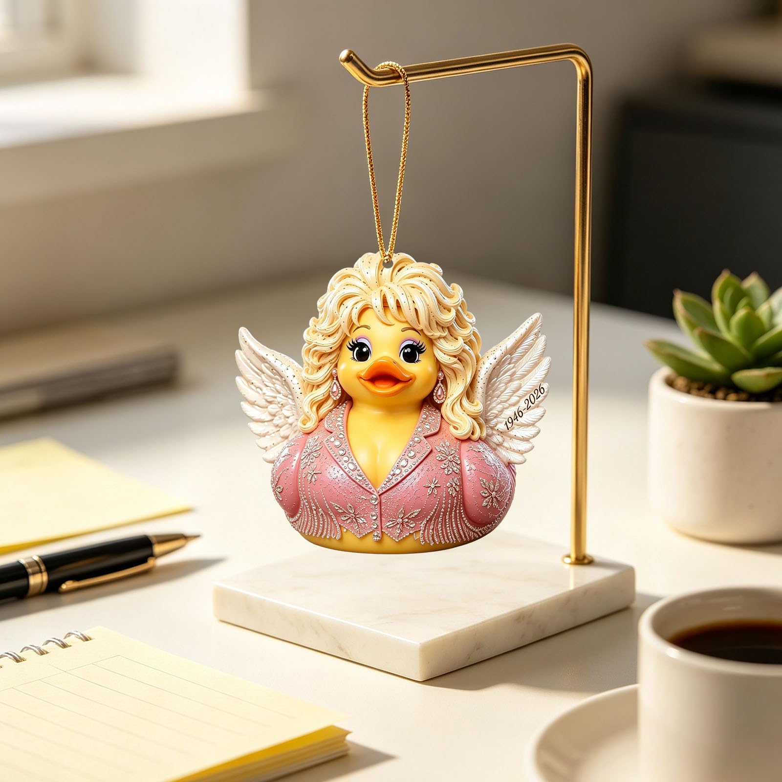 2D Parton Memorial Duck, Dolly Memorial Duck Acrylic Hanging, #E