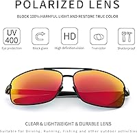 Vista 2 de SUNGAIT lentes de sol polarizados rectangulares livianos con protección 100% contra rayos UV