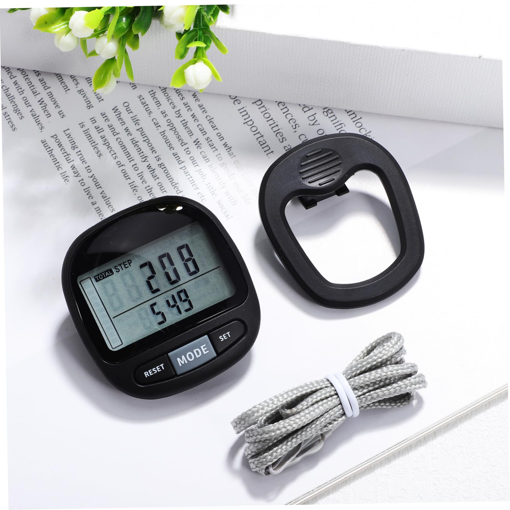 TOYANDONA Schrittzähler Clip Pedometer für Outdoor Aktivitäten Tragbarer Akkurater Schrittzähler mit Speicher und Benutzerfreundlich für Fitness und Gesundheit