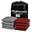 Play Platoon Weather Resistant Cornhole Bags - Set of 8 Regulation Size - Burgundy & Gray - Durable Duck Cloth for Tossing Game, Includes Tote Bag