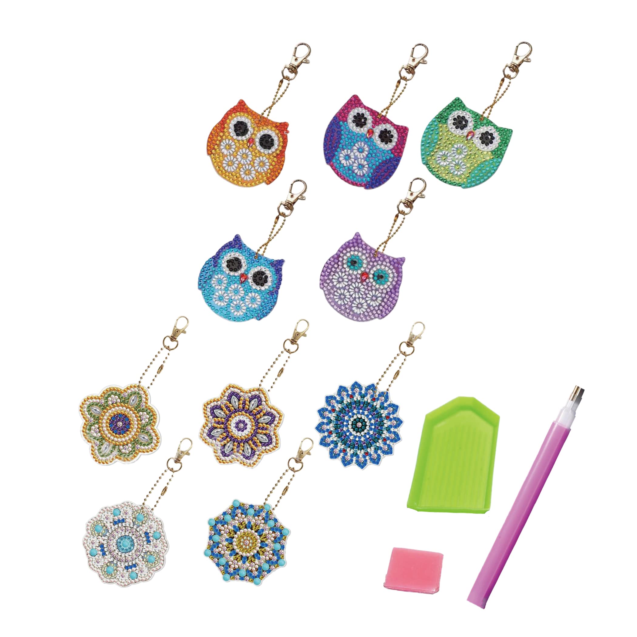 Amazon | DAIVARNING ダイヤモンドアート キーホルダー制作キット