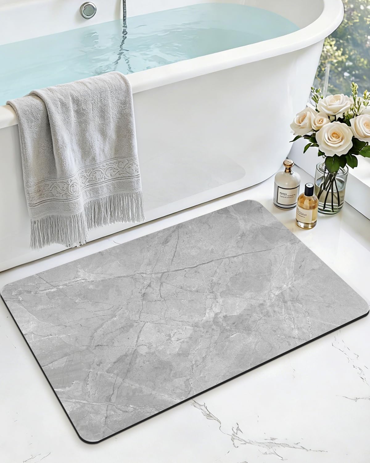 Tapis de bain séchage rapide antidérapant pour salle de douche