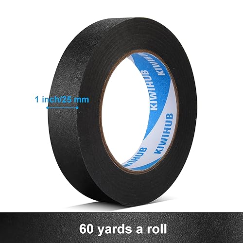 Miniatura 2 de KIWIHUB Cinta adhesiva para pintores azules, 1 pulgada x 60 yardas x 5 rollos (300 yardas en total) - Cinta adhesiva mediana para pintura,