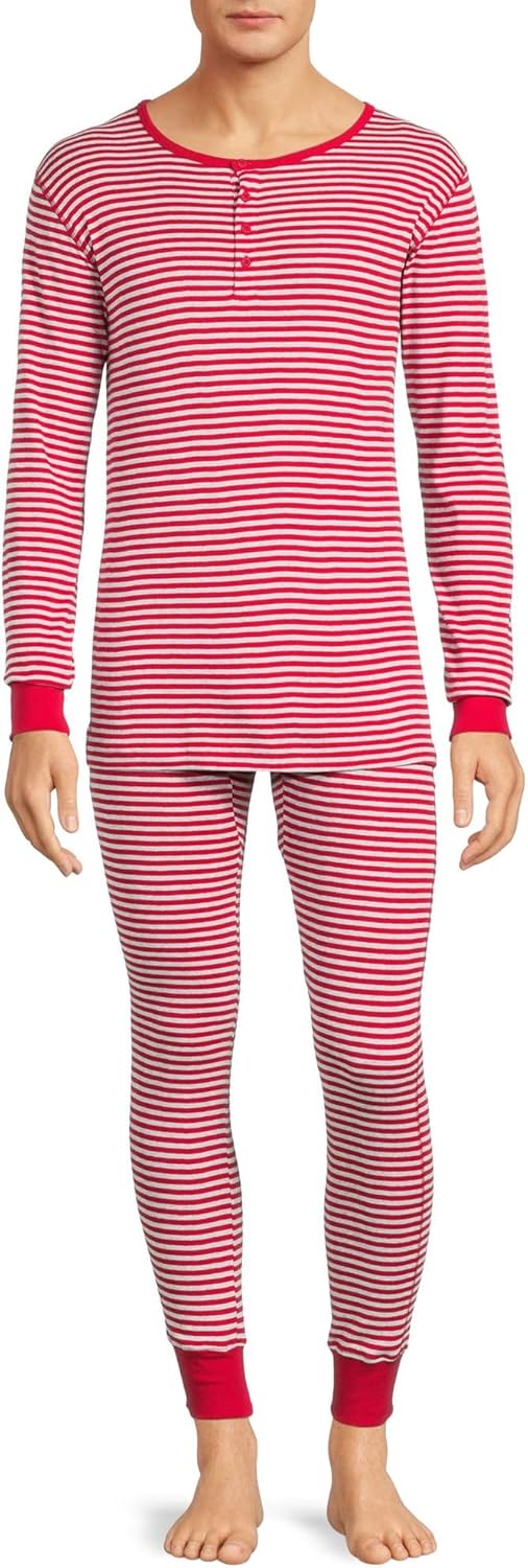 Hanes Men’s Pajama 2Piece Set With Long Pants & Top 100