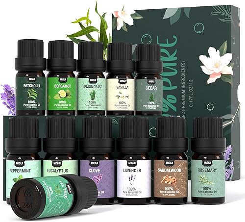 Miniatura 7 de Juego de 6 aceites esenciales de aromaterapia para difusor para el hogar, aceites aromáticos para aromaterapia, lavandería, fabricación de velas y