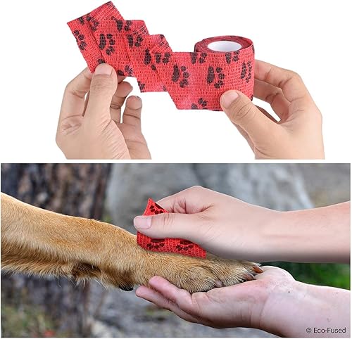 Miniatura 5 de Vendaje autoadherente Cinta de envoltura de lesiones para perros Paquete de 6 Soporta músculos y articulaciones No se adhiere al cabello