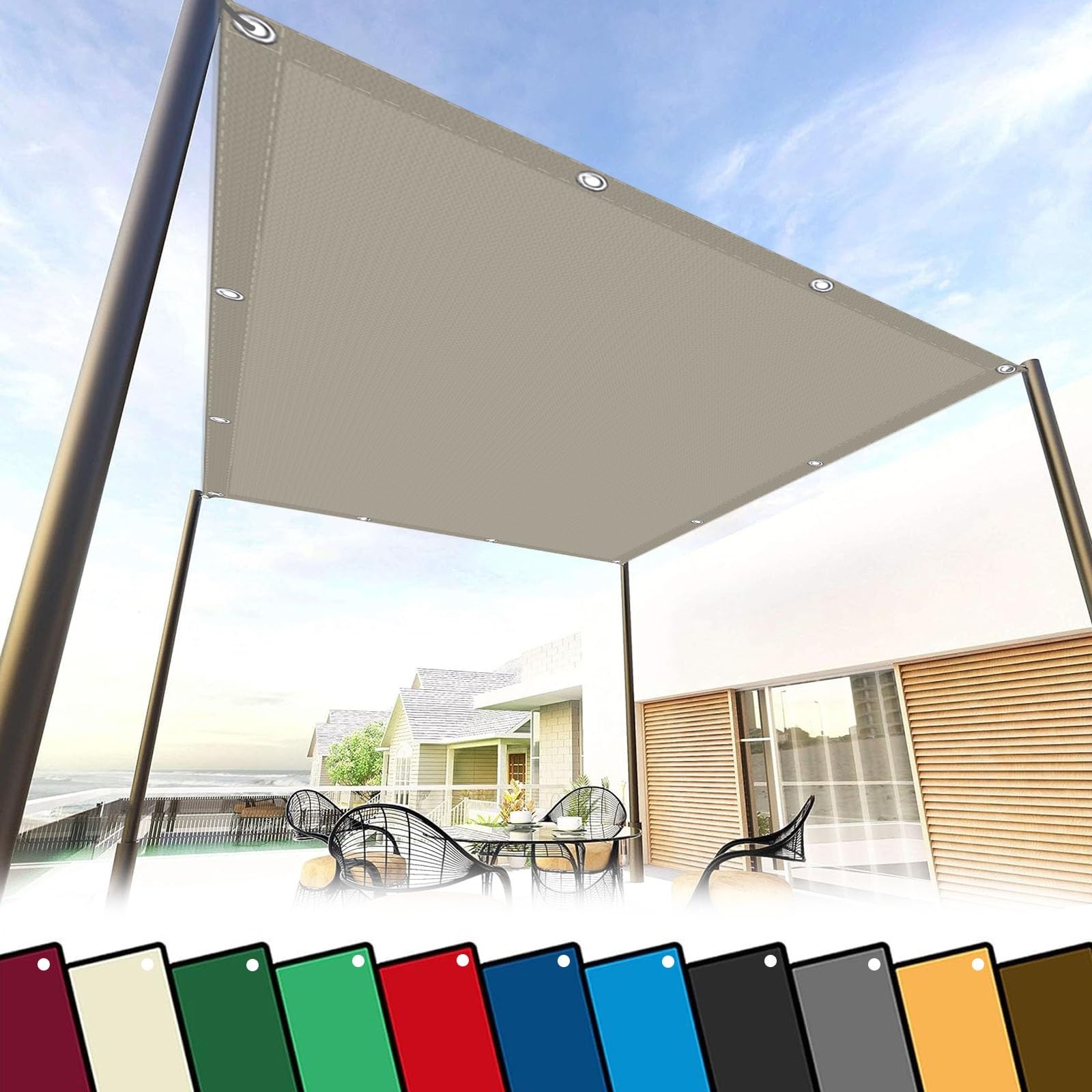日よけサンシェード 4m x 6m 防水加工 far-east_sunshade2