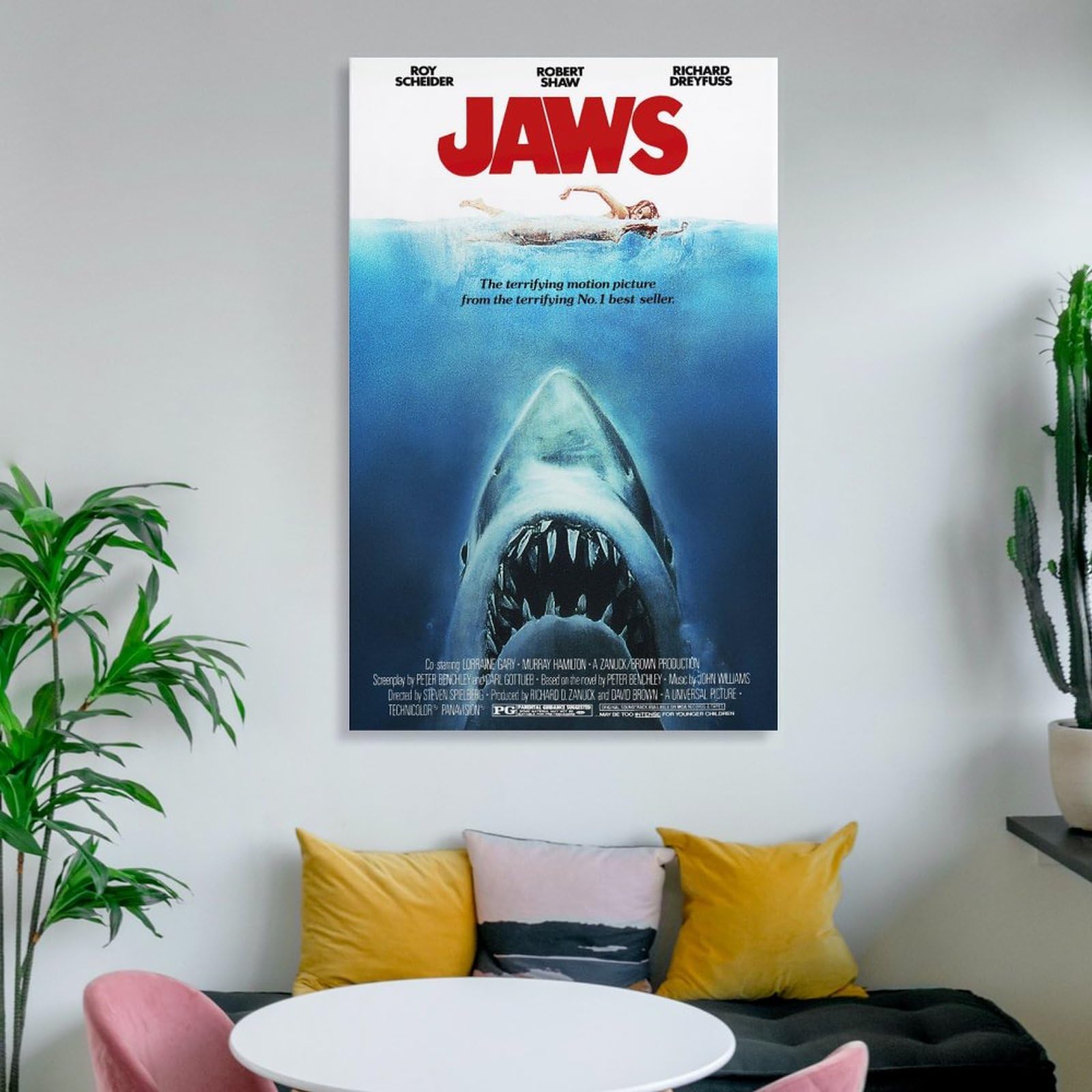 Amazon.co.jp: レトロジョーズ ヴィンテージサメ ホラー映画ポスター 