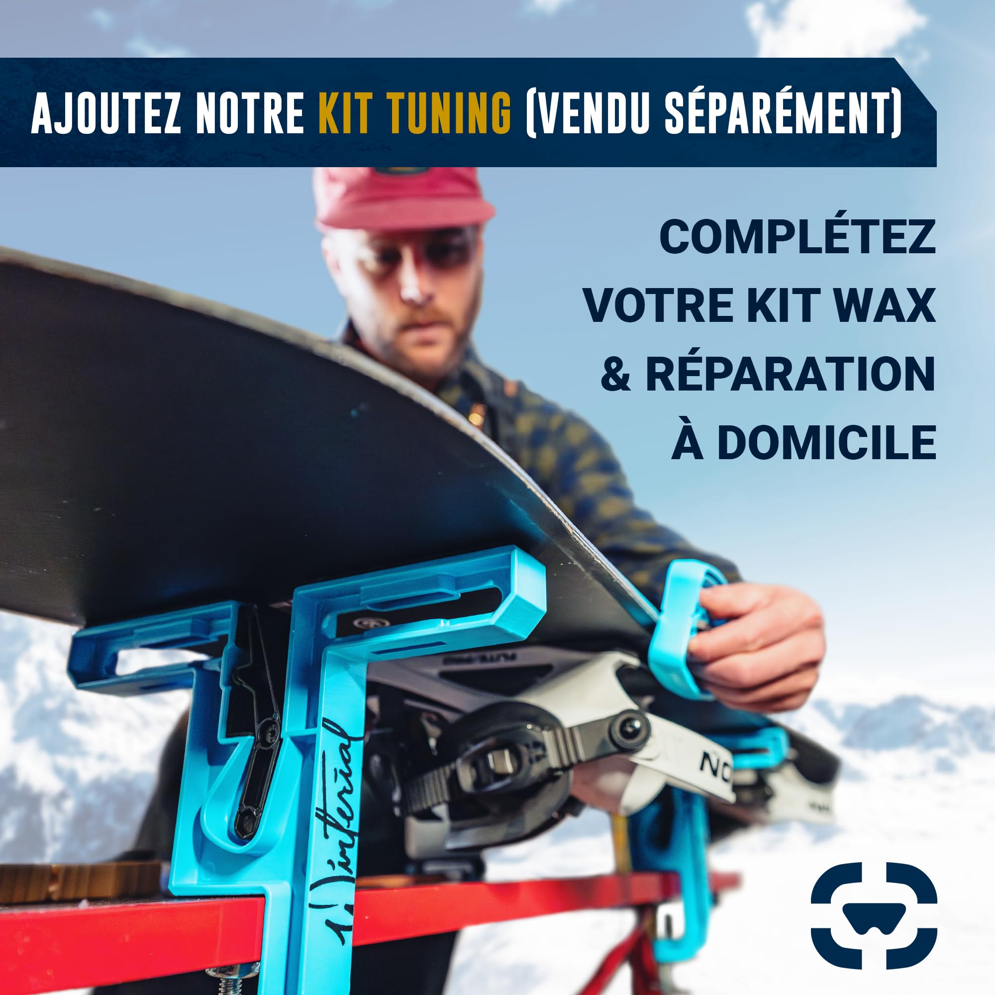 Winterial Étau à Skis et Snowboard Set de 2 Réglable Positions Horizontales Verticales