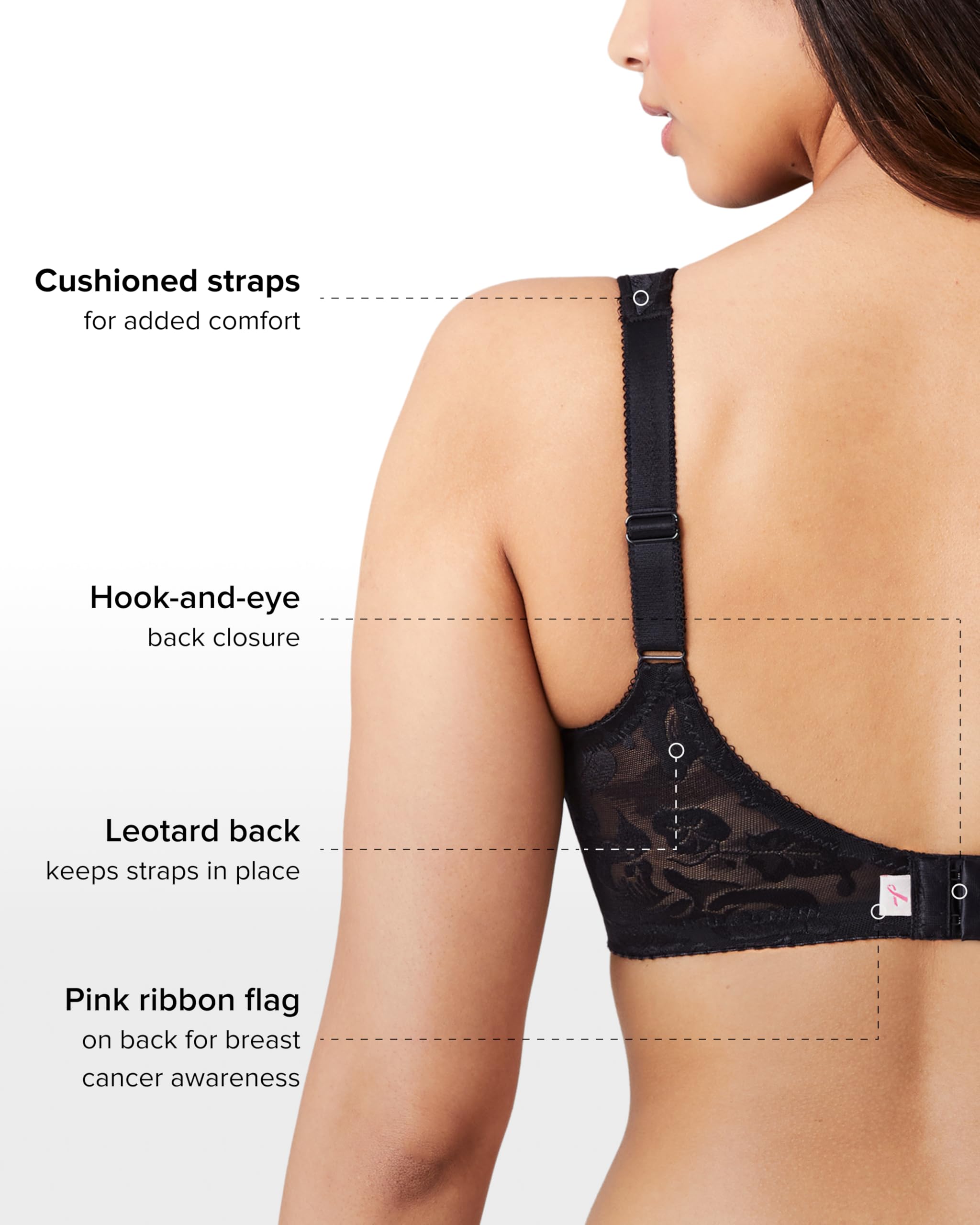 Wacoal Women's Awareness Underwire Bra - 85567,Black,44C