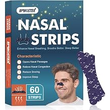 Nasal Strips for Snoring - Extra Strength Nose Strips for Breathing - Nose Tape for Sport, Work and Sleep - Anti Snoring Strips Help Stop Snoring Blue-60 PCS