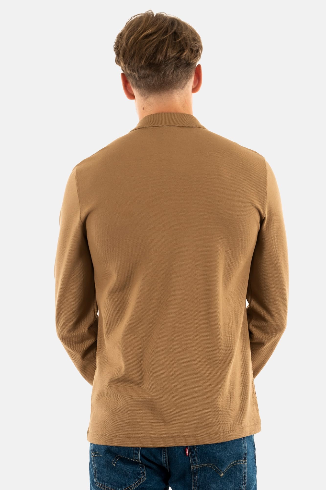 Lacoste Polo da Uomo Originale L.12.12 a Maniche Lunghe, in Cotone, Classica