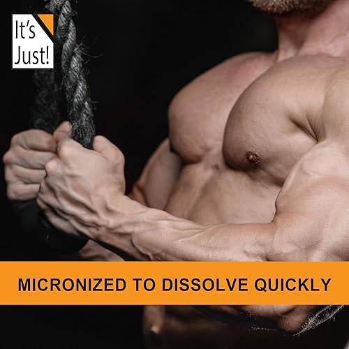 Miniatura 5 de It's Just! - Polvo de monohidrato de creatina, polvo de creatina pura, fabricado en Estados Unidos, probado en laboratorio de terceros, 0.18 oz por