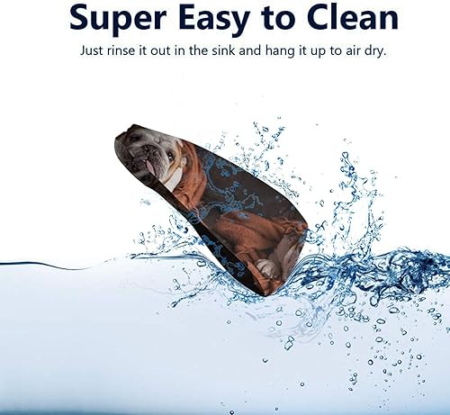 Miniatura 6 de Diademas de entrenamiento de perro Bulldog inglés marrón para mujeres y hombres, antideslizantes, diadema deportiva para correr, diademas anchas de