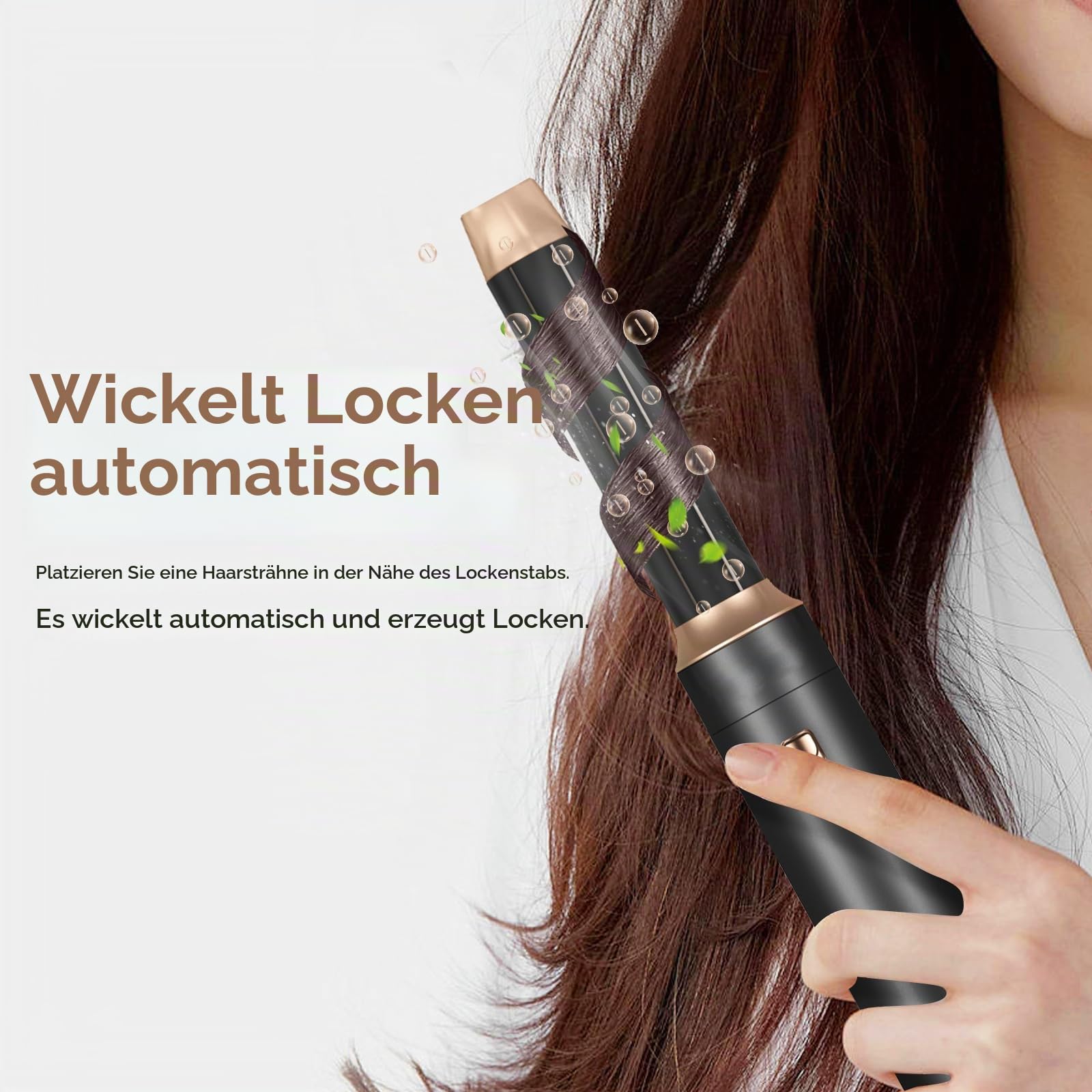 MogaWave Hairstyler Föhnbürste 6 in 1, 60000RPM Haartrockner Bürste, Lockenstab mit Luft Links/Rechts,3 Temperaturregelung,Airstyler Set,Sie dem Haar Volumen, Locken und Föhnen Sie Trockenes Haar