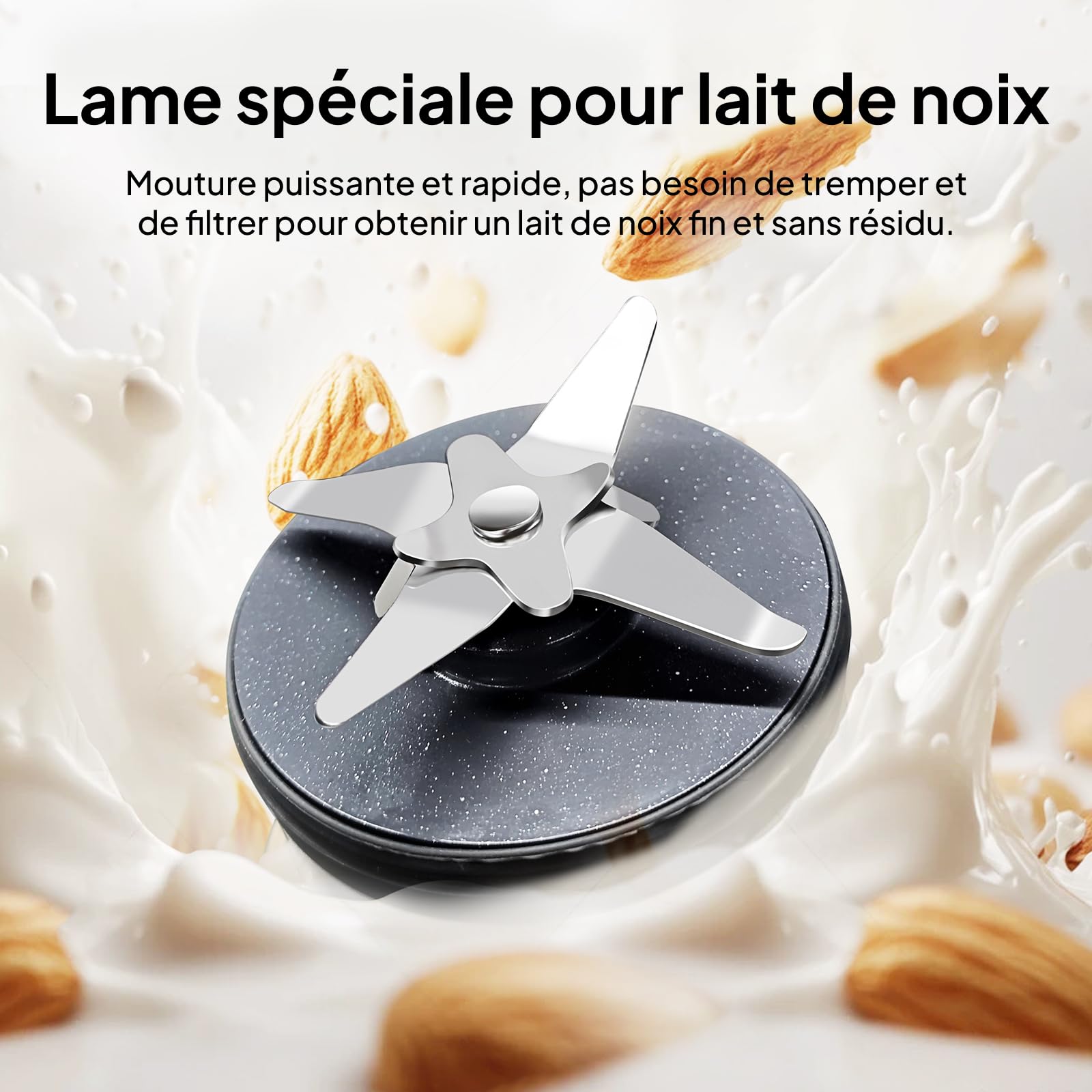 Machine à lait végétal 1,5 L 12‑en‑1,préparateur de lait de soja automatique,design détachable,lait d’amande/avoine & jus, départ différé 24 h, maintien au chaud,auto‑nettoyage,verrouillage sécurité