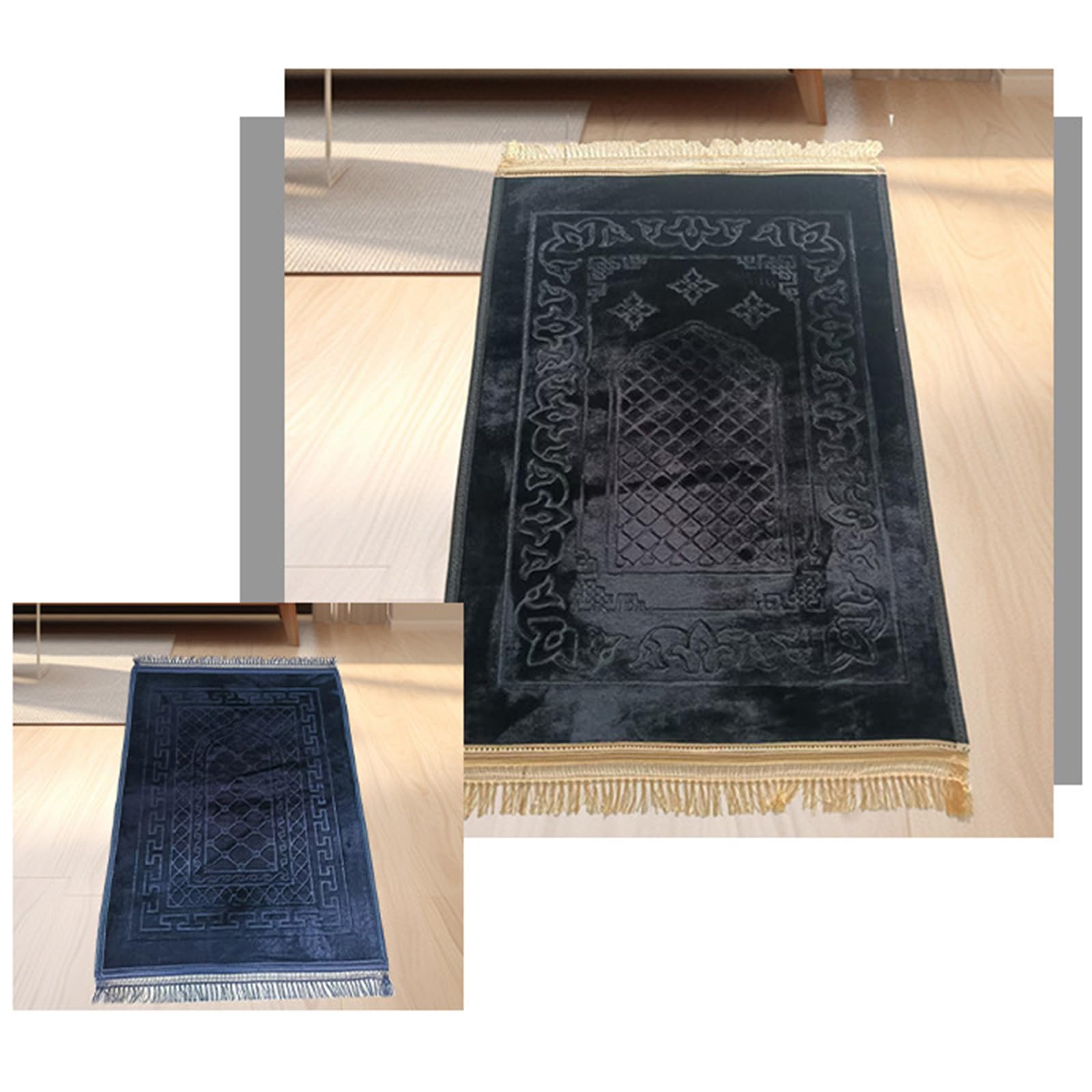 Tapis Prière Épais Doux pour Les Musulmans Parfait pour Les Prières Quotidiennes Le Tasbeeh Tapis Prière Rembourré