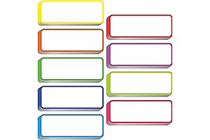 54 PCs Magnetic Neon Name Tag Sticker - Ideal for Whiteboards, Lockers, Fridges and More!