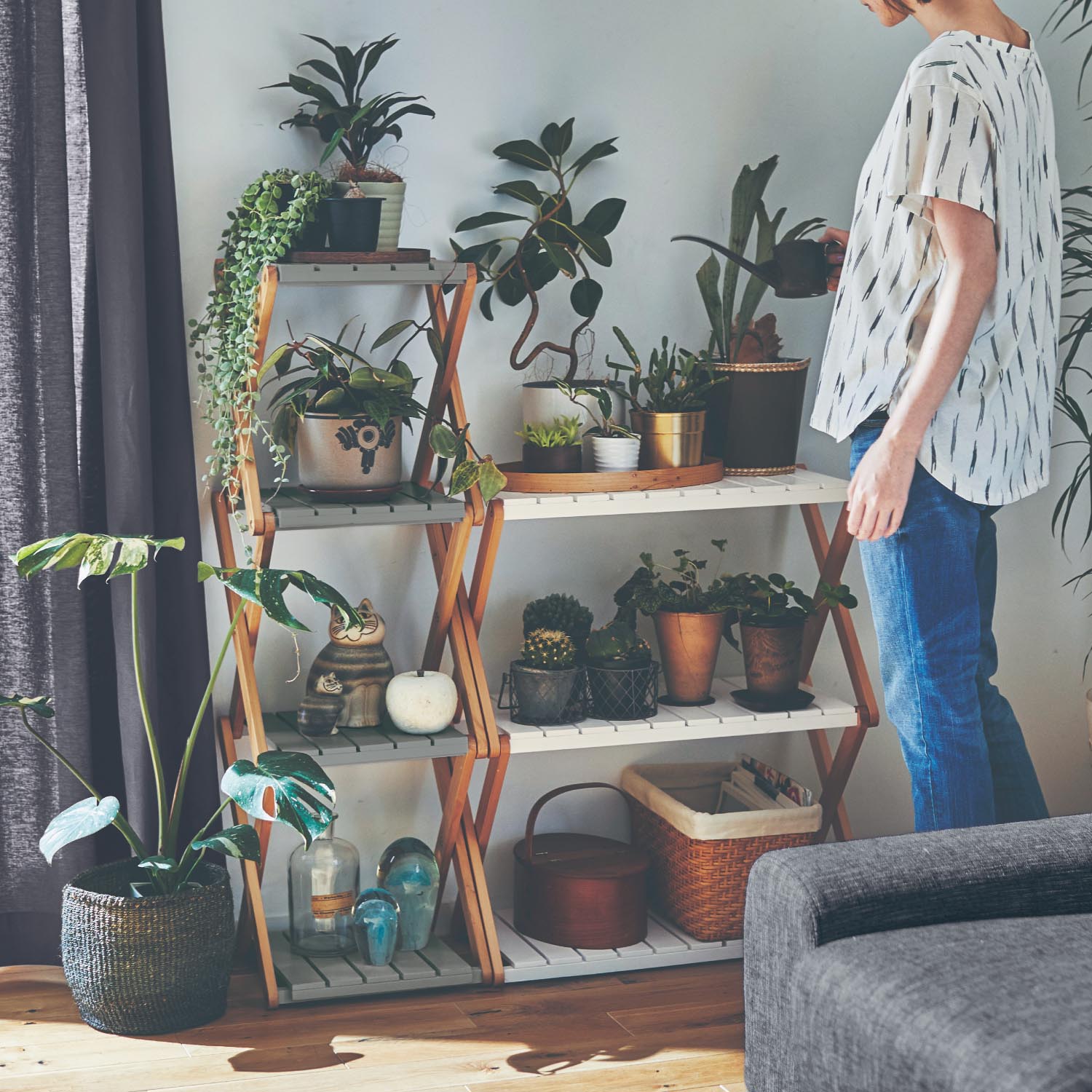 Amazon｜[ベルメゾン] ラック 簡単 折りたたみ オープンシェルフ