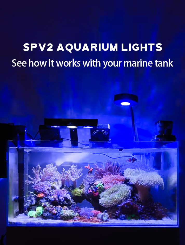 Aqua Knight M029 V2 Nano Reef Light, SPV2 Smart Aquarium Light for