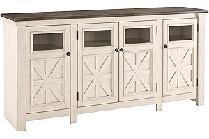 Bolanburg Two Tone Farmhouse TV Stand for TVs up to 72" with Adjustable Shelves