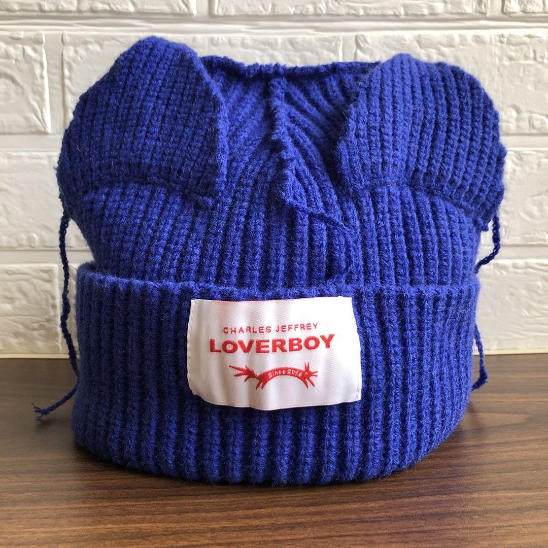 Amazon.co.jp: CHARLES JEFFREY LOVERBOY ニット帽 猫耳 ブルー 