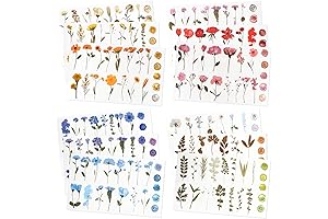 NESSCCI Pressed Flower Themed Stickers