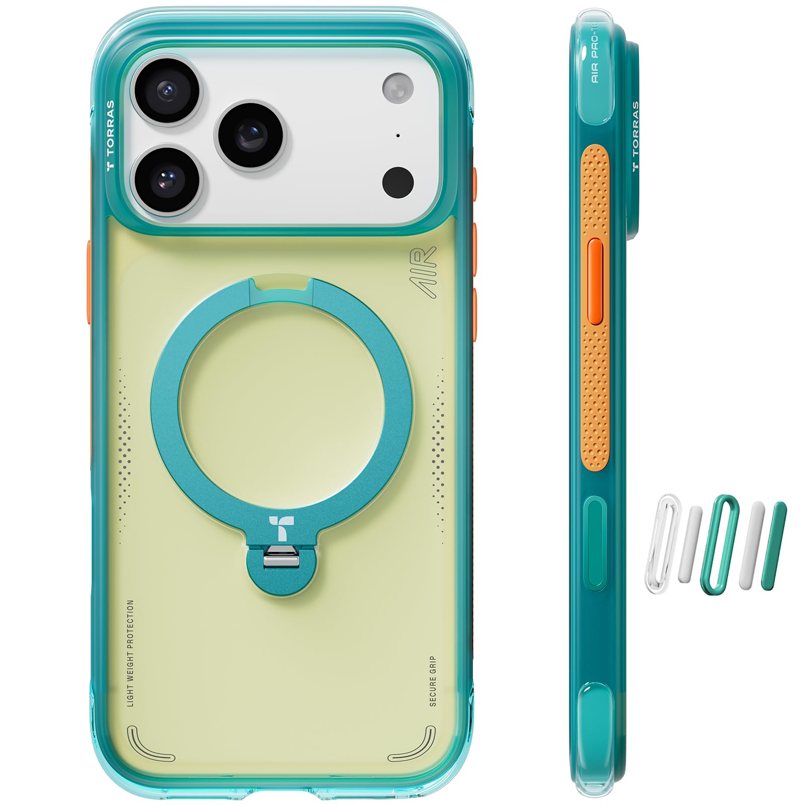 Photo 1 of TORRAS Q3 Air iPhone 17 Pro Max Case with Magnetic Stand - Lemon Sky