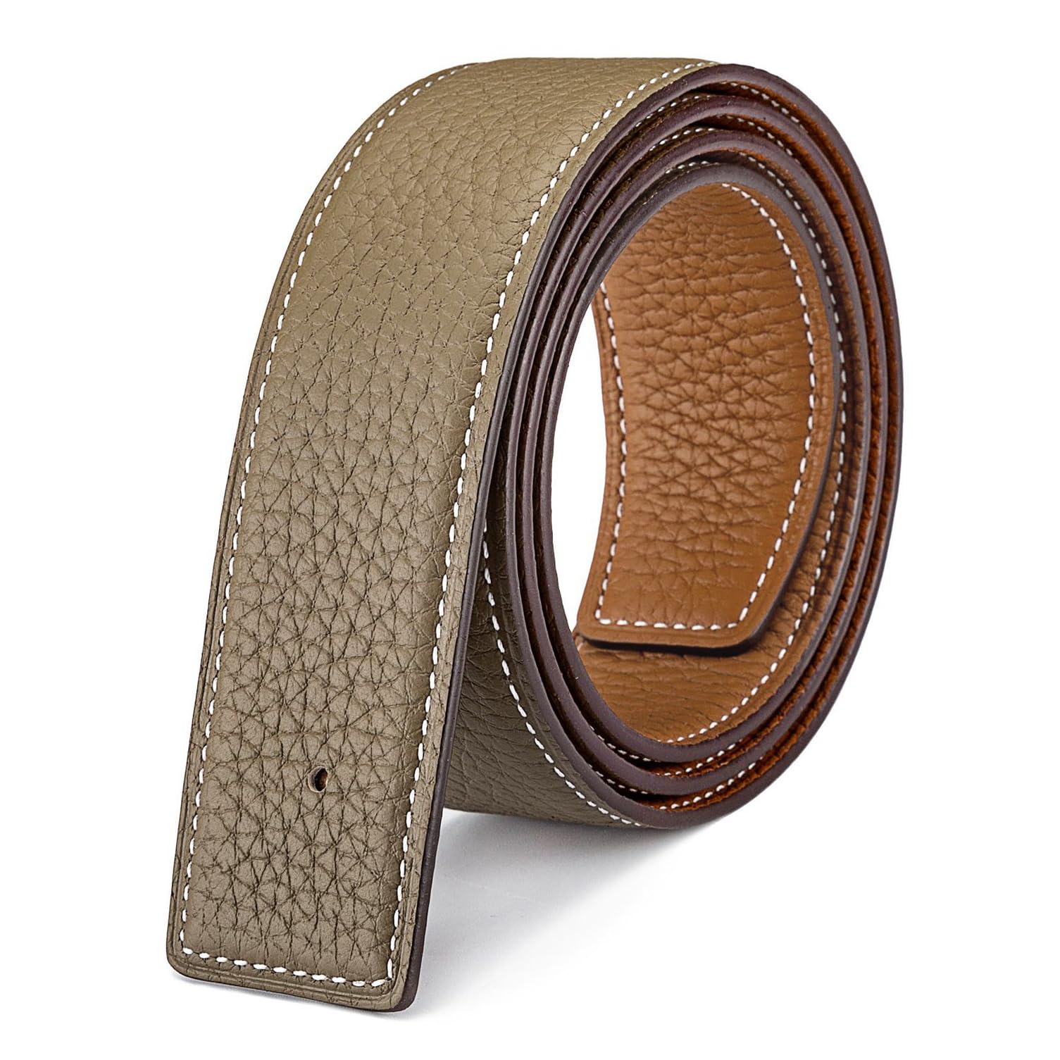 Vatee's Reversible Genuine Leather Belts For Men/Women Replacement Belt Strap Without Buckle 1.25"/1.34"/1.5" Wide