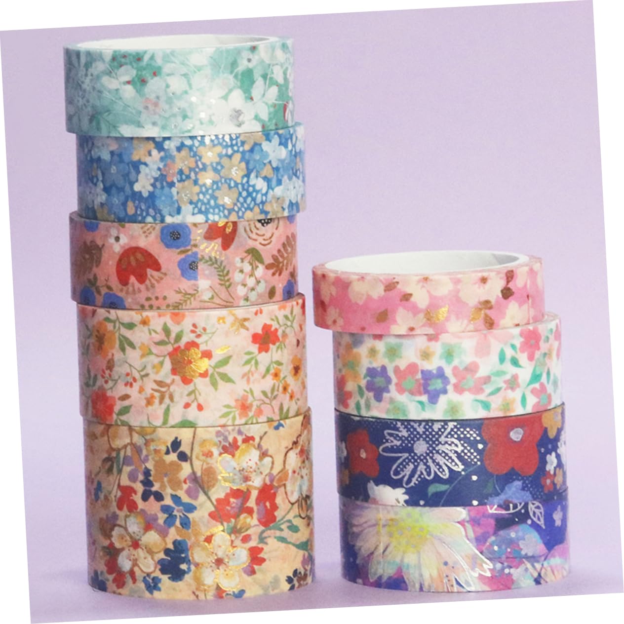 HOMSFOU 3 Sätze Blumendesign Washi Tape Dekoratives Klebeband Für Diy Bastelprojekte Scrapbooking Und Geschenkverpackungen Leicht Abziehbar Und Vielseitig Einsetzbar 9 Rollen * 3